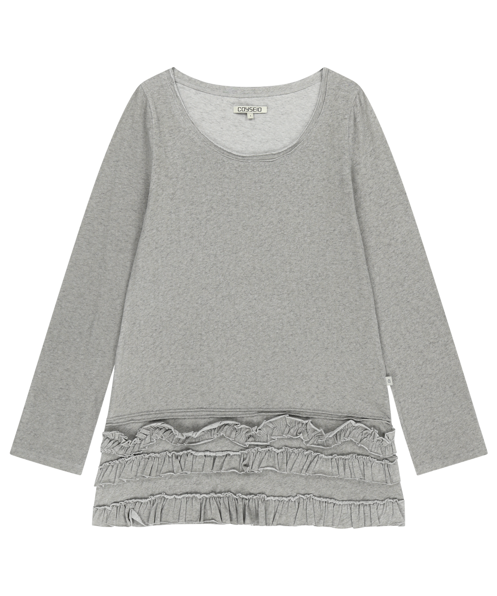Coyseio - Bottom Multiple Frill Dress (Light Grey) product image 1 | TRAB K-Fashion Australia