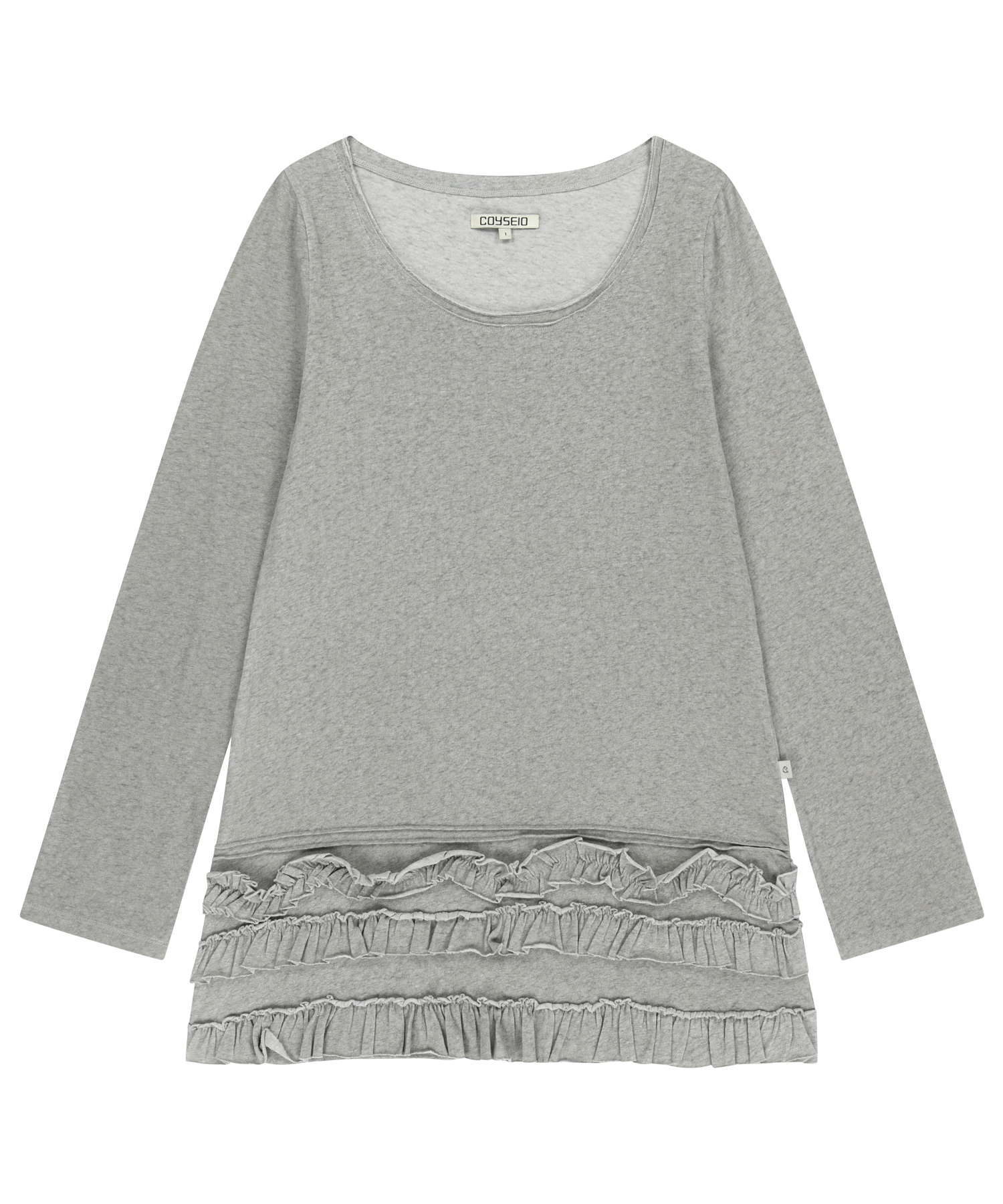 Coyseio - Bottom Multiple Frill Dress (Light Grey) product image 1 | TRAB K-Fashion Australia