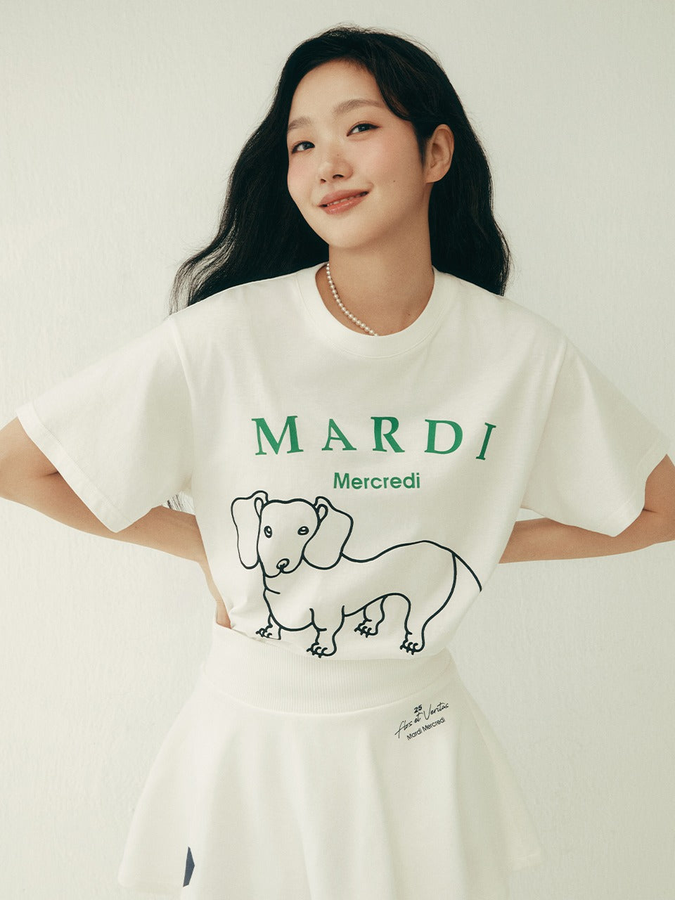 Mardi Mercredi - [Pre-Order – Ships June 23] Tshirt Ddanji Ch.06 (Ivory Green) product image 1 | TRAB K-Fashion Australia