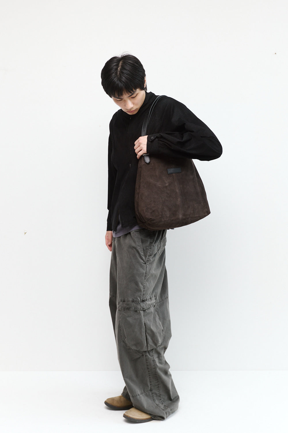 Hatchingroom - Suede Tote (Charcoal) product image 8 | TRAB K-Fashion Australia