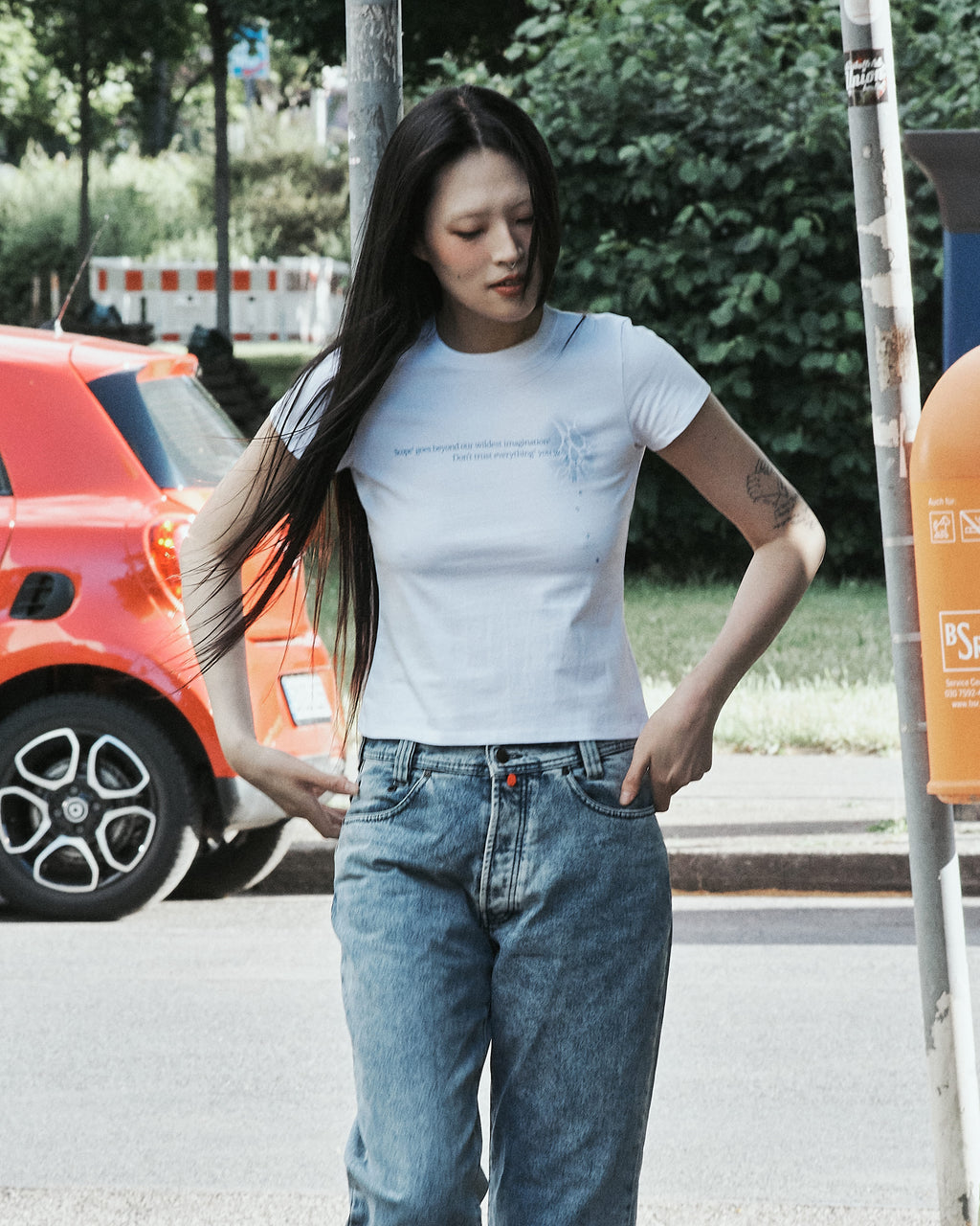 San San Gear - Eyewithness T-Shirt White product image 6 | TRAB K-Fashion Australia