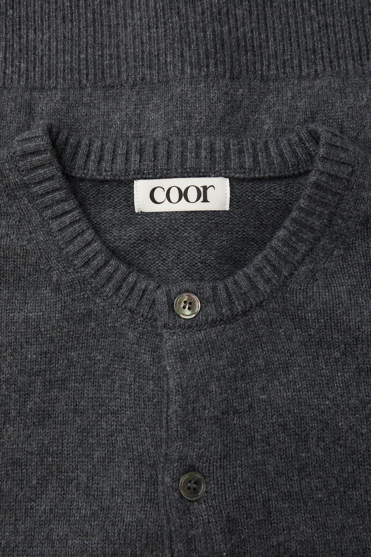 Coor - [Pre-Order – Ships November 11] Raccoon Cropped Round Cardigan (Charcoal Gray) product image 5 | TRAB K-Fashion Australia