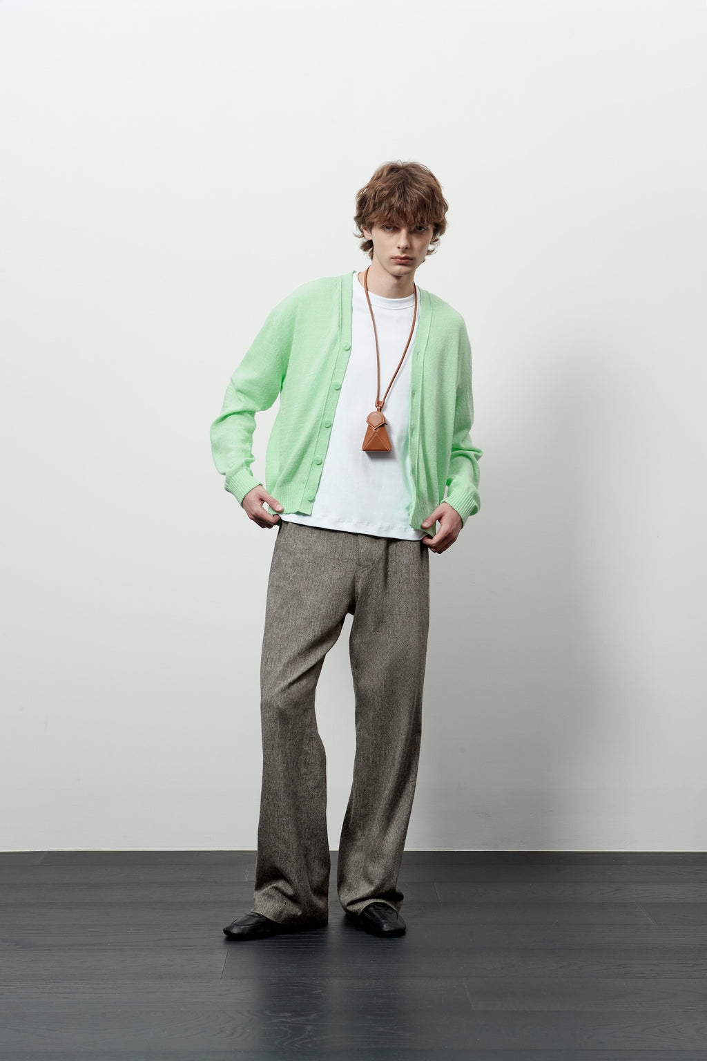 Stu - V- Neck Light Cardigan (Mint) product image 6 | TRAB K-Fashion Australia