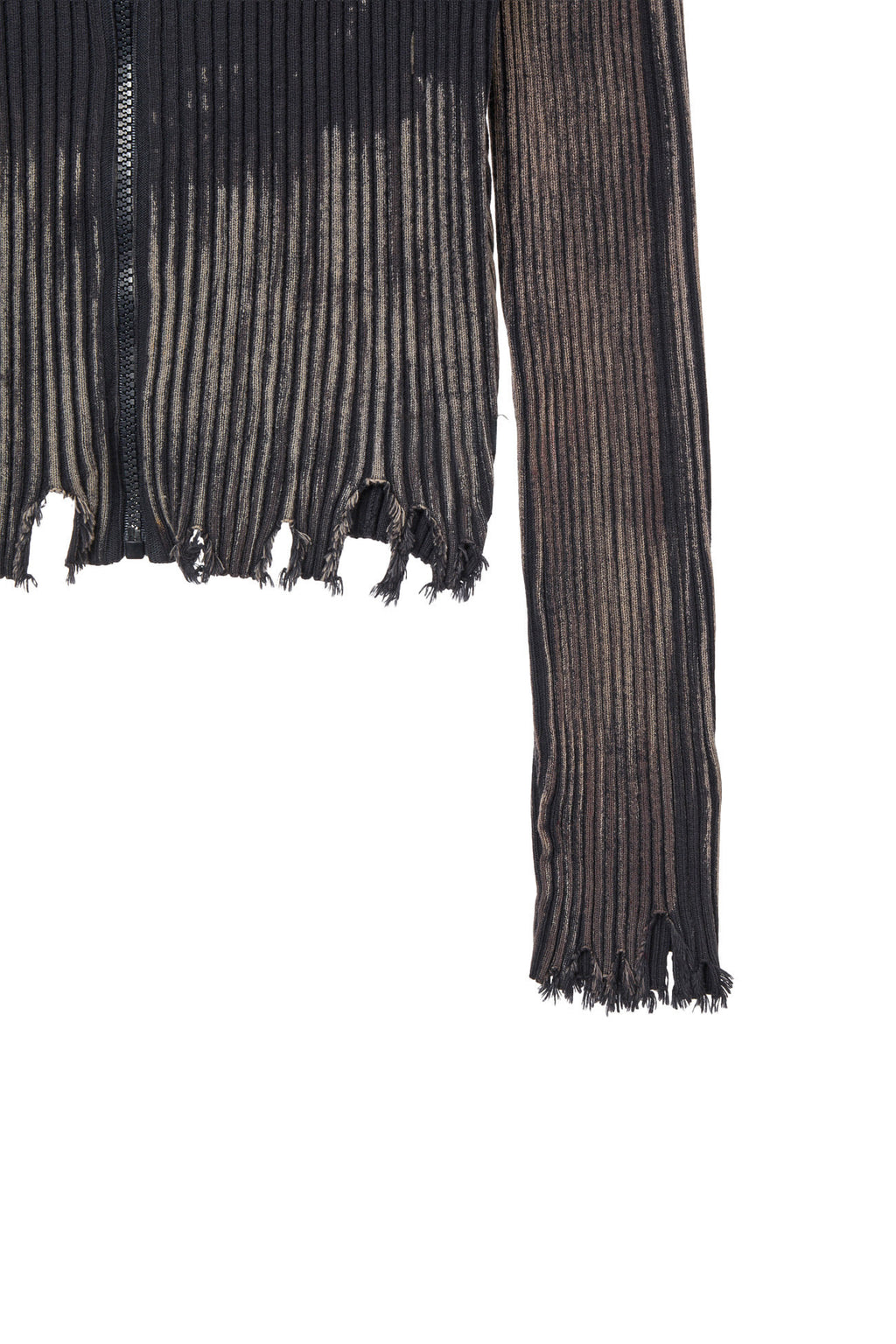 Deinet - Brush Ribbed Knit Zip Up (Charcoal) product image 5 | TRAB K-Fashion Australia