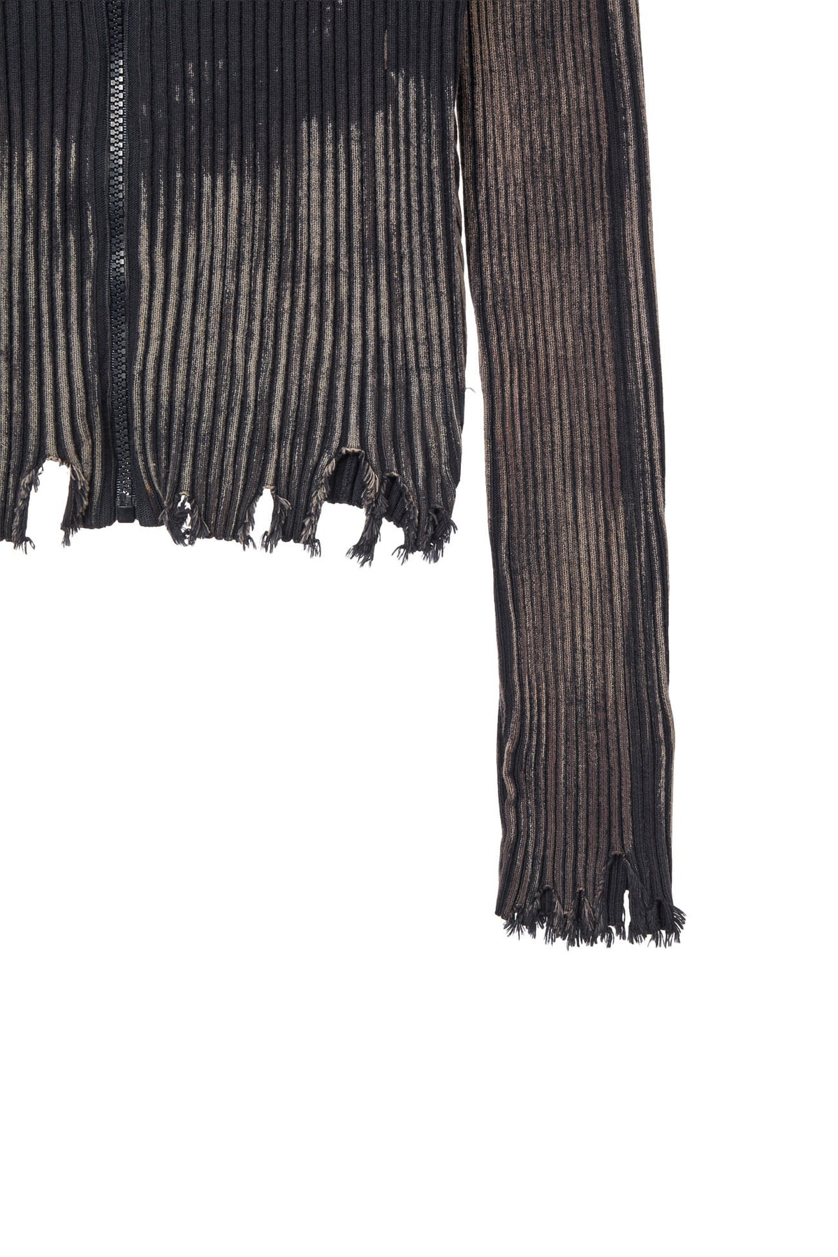 Deinet - Brush Ribbed Knit Zip Up (Charcoal) product image 5 | TRAB K-Fashion Australia