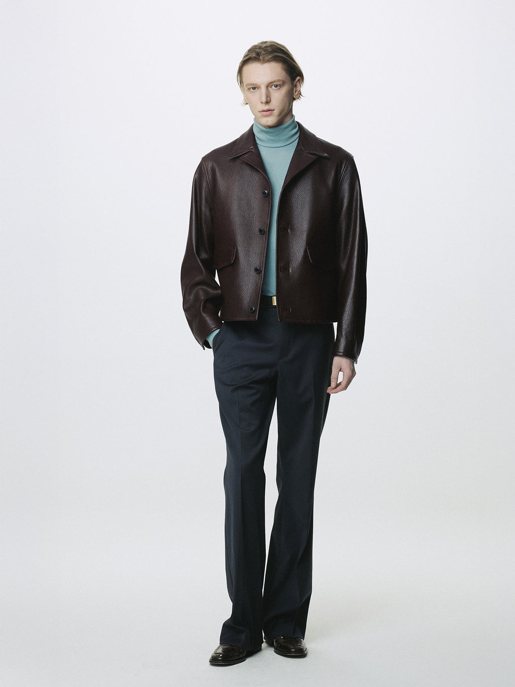 Tonywack - Vintage Lamb Leather Blouson (Brick Brown) product image 2 | TRAB K-Fashion Australia