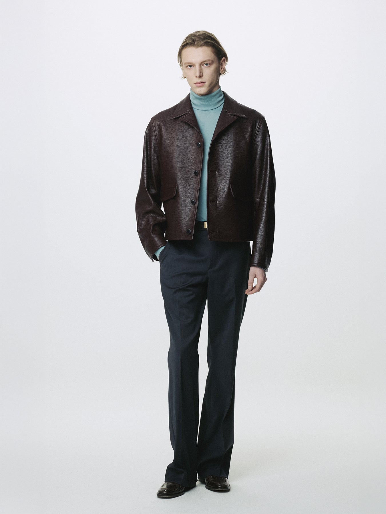 Tonywack - Vintage Lamb Leather Blouson (Brick Brown) product image 2 | TRAB K-Fashion Australia
