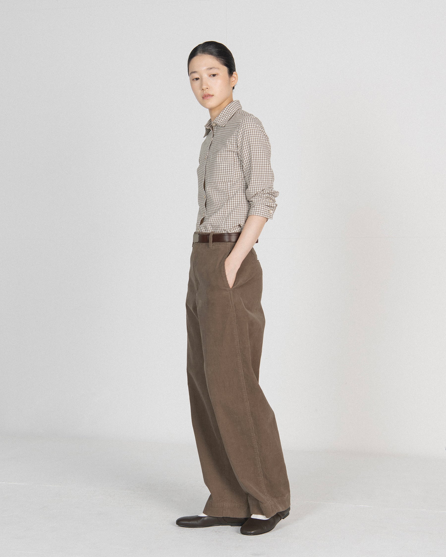 Brownyard - Washed Corduroy Field Pants (Brown) product image 3 | TRAB K-Fashion Australia