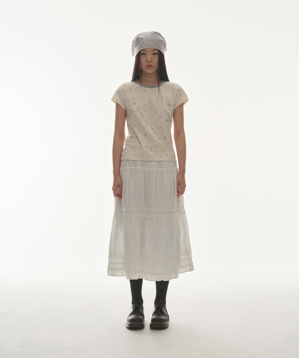 Coyseio - Shirring Midi Skirt (White) product image 9 | TRAB K-Fashion Australia