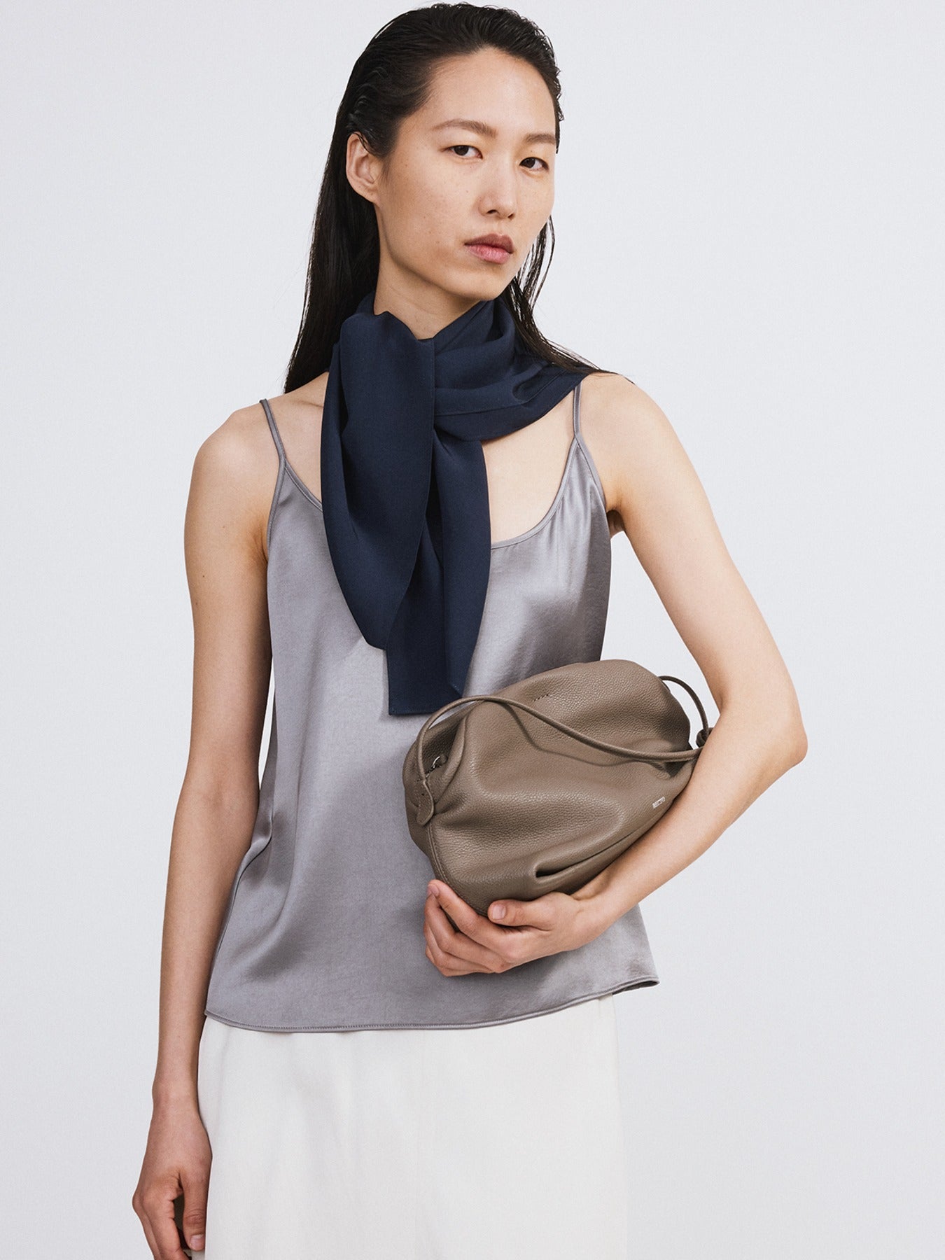 Recto - Back Drape Camisole Top (Stone Grey) product image 1 | TRAB K-Fashion Australia