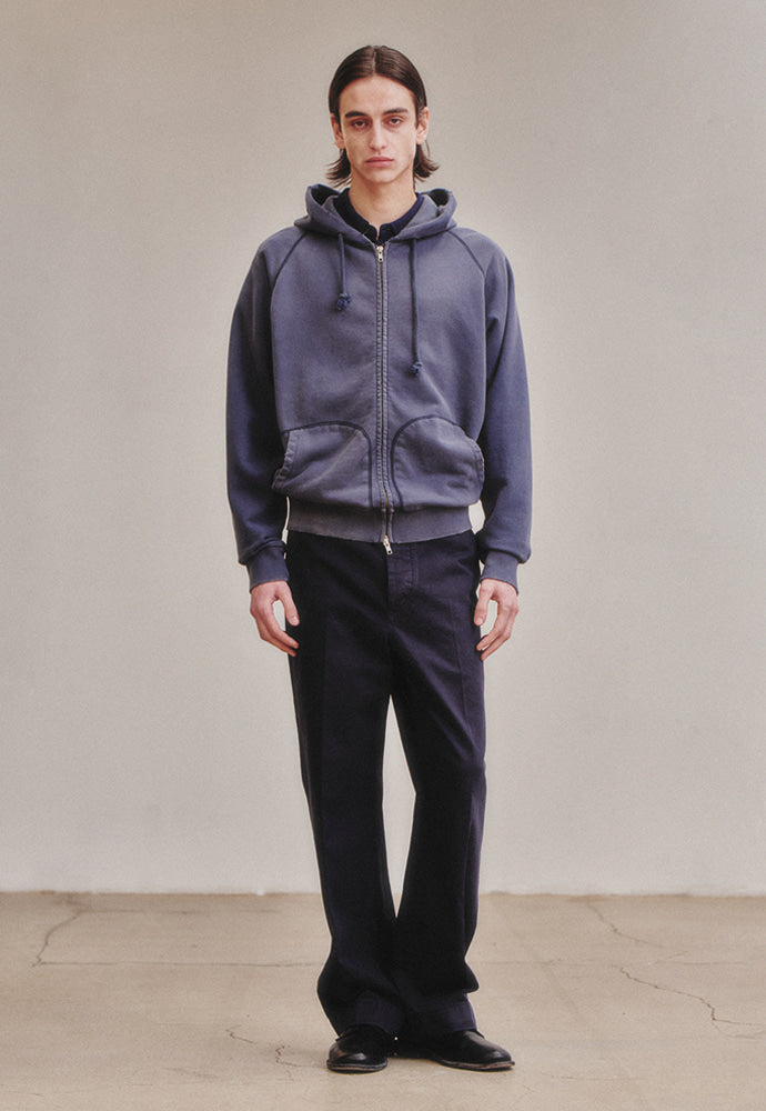 Art if acts - Garments Dyed Sweat Hooded Zip-Up (Navy) product image 3 | TRAB K-Fashion Australia