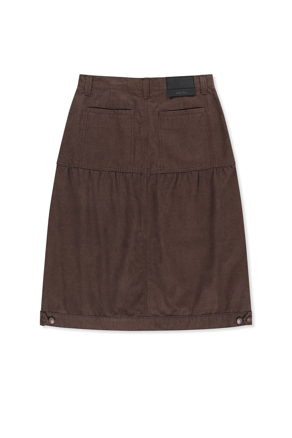 Matin Kim - Vintage Pocket Midi Skirt (Brown) product image 2 | TRAB K-Fashion Australia