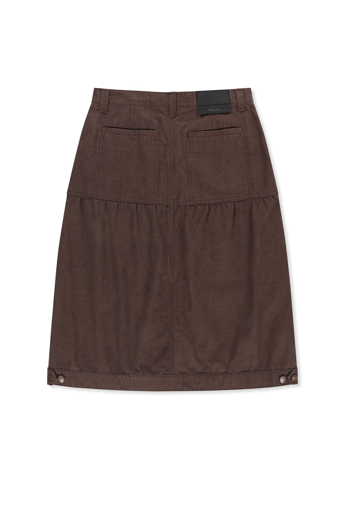 Matin Kim - Vintage Pocket Midi Skirt (Brown) product image 2 | TRAB K-Fashion Australia