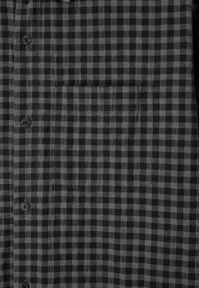 Art if acts - Gingham Check Oxford Shirt (Grey/Black) product image 11 | TRAB K-Fashion Australia