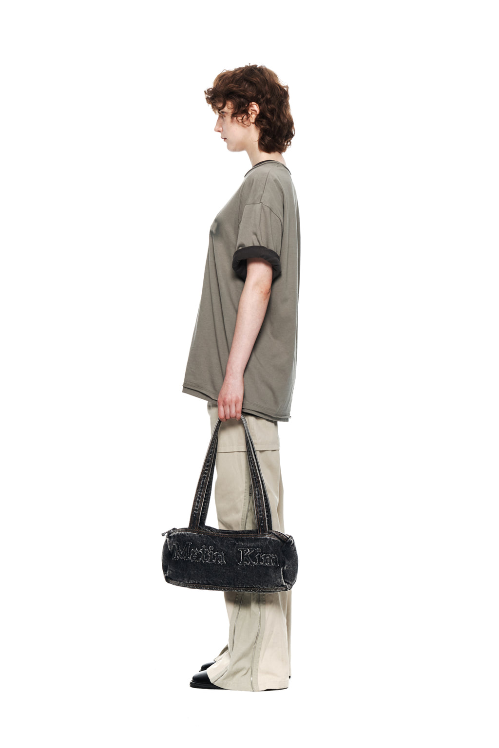Matin Kim - Matin Shade Logo Top (Khaki) product image 6 | TRAB K-Fashion Australia