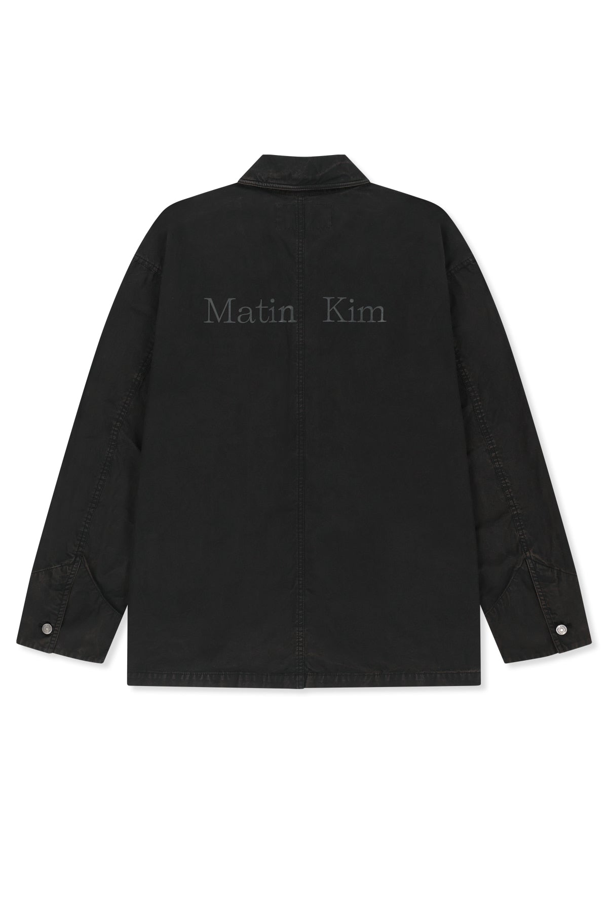 Matin Kim - Vintage Waxed Work Jacket (Black) product image 2 | TRAB K-Fashion Australia