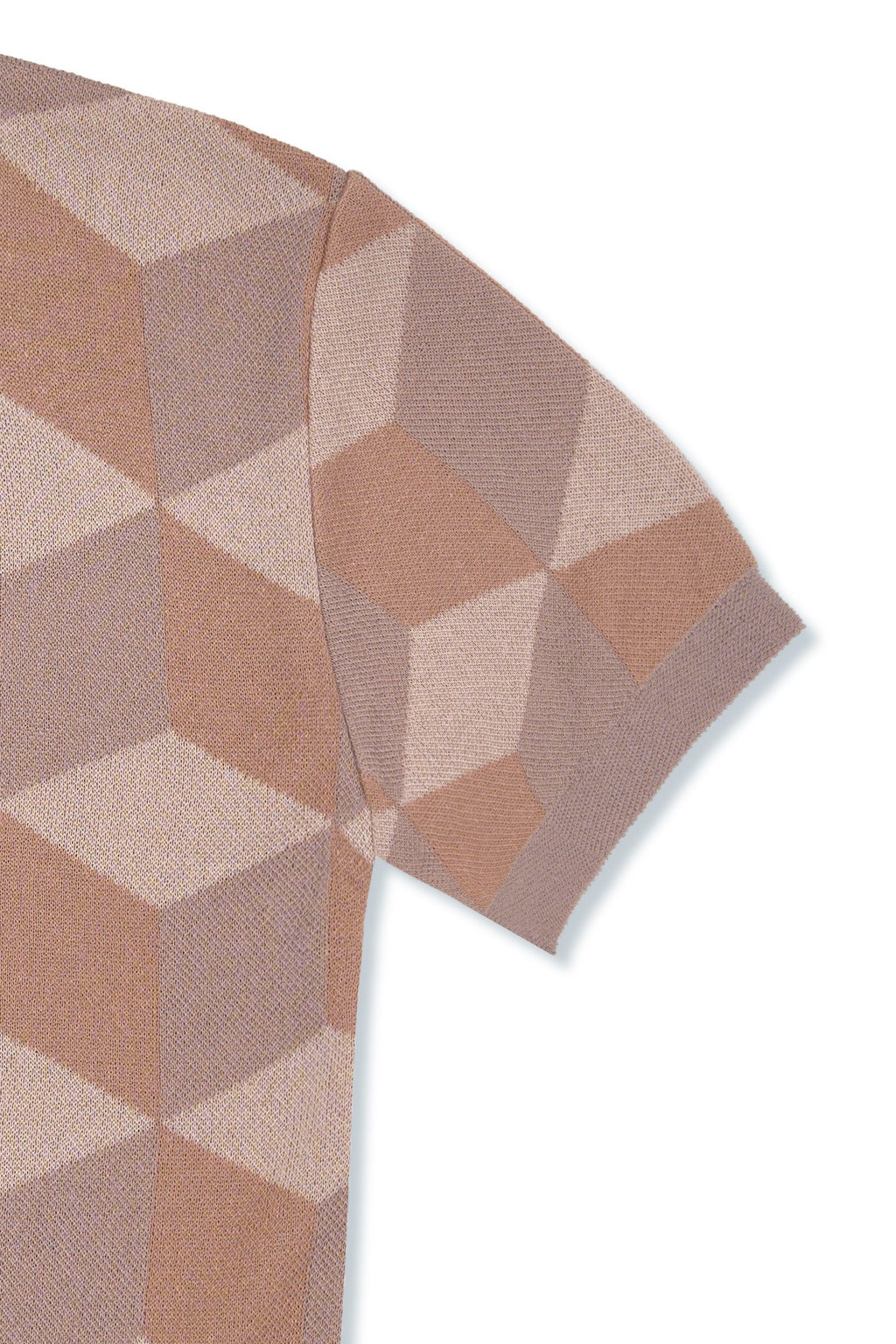 Ioedle - Infinite Grid Short Sleeve Knit (Pink) product image 1 | TRAB K-Fashion Australia
