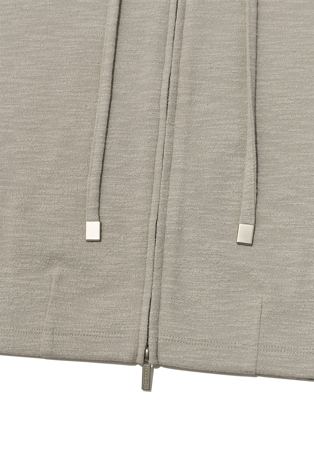 Matin Kim - Sleeve Slit Point Hoody Zip Up (Beige) product image 4 | TRAB K-Fashion Australia
