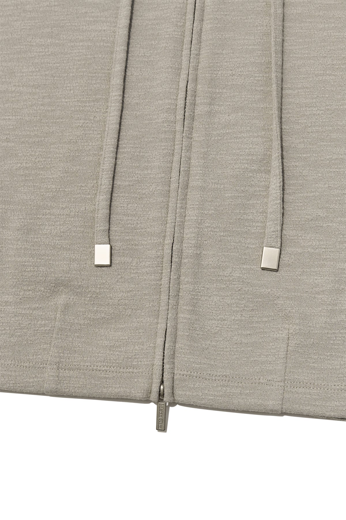 Matin Kim - Sleeve Slit Point Hoody Zip Up (Beige) product image 4 | TRAB K-Fashion Australia