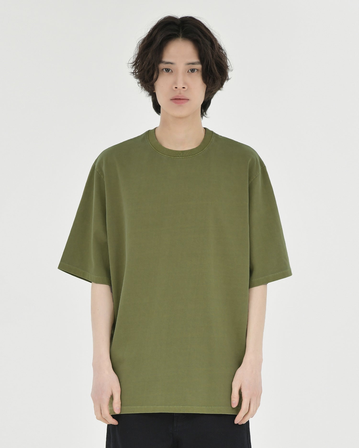 Brownyard - Washed T Shirt (Washed Olive) product image 1 | TRAB K-Fashion Australia