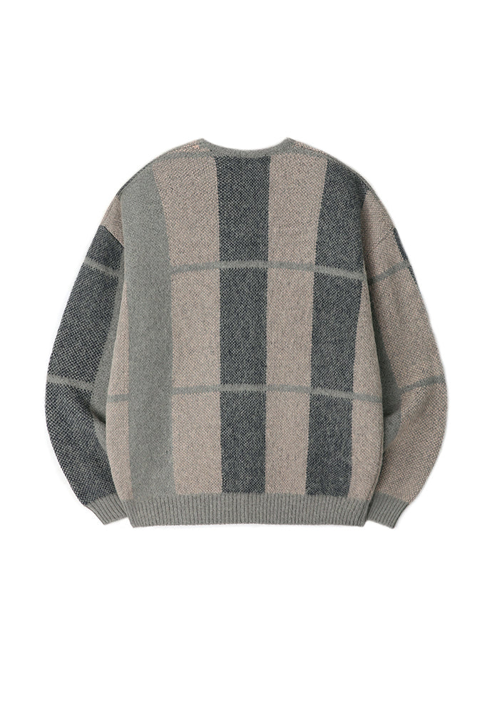 Art if acts - Mohair Ombre Check Cardigan (Grey) product image 8 | TRAB K-Fashion Australia
