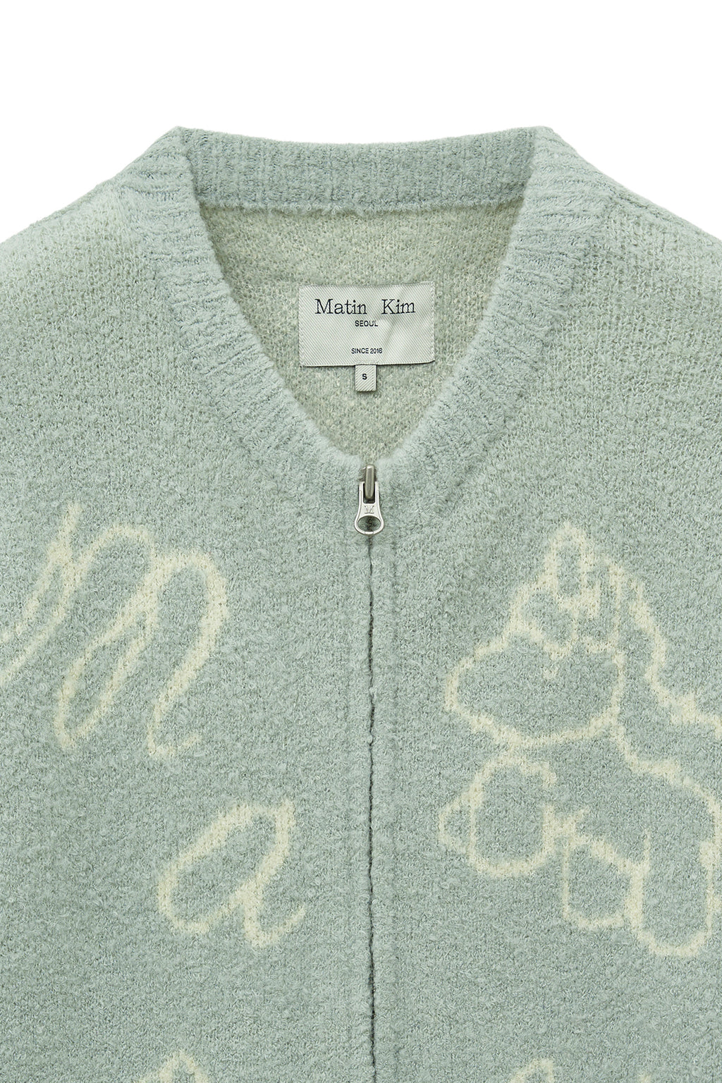 Matin Kim - Matin Poni Coni Knit Zip Up (Mint) product image 4 | TRAB K-Fashion Australia