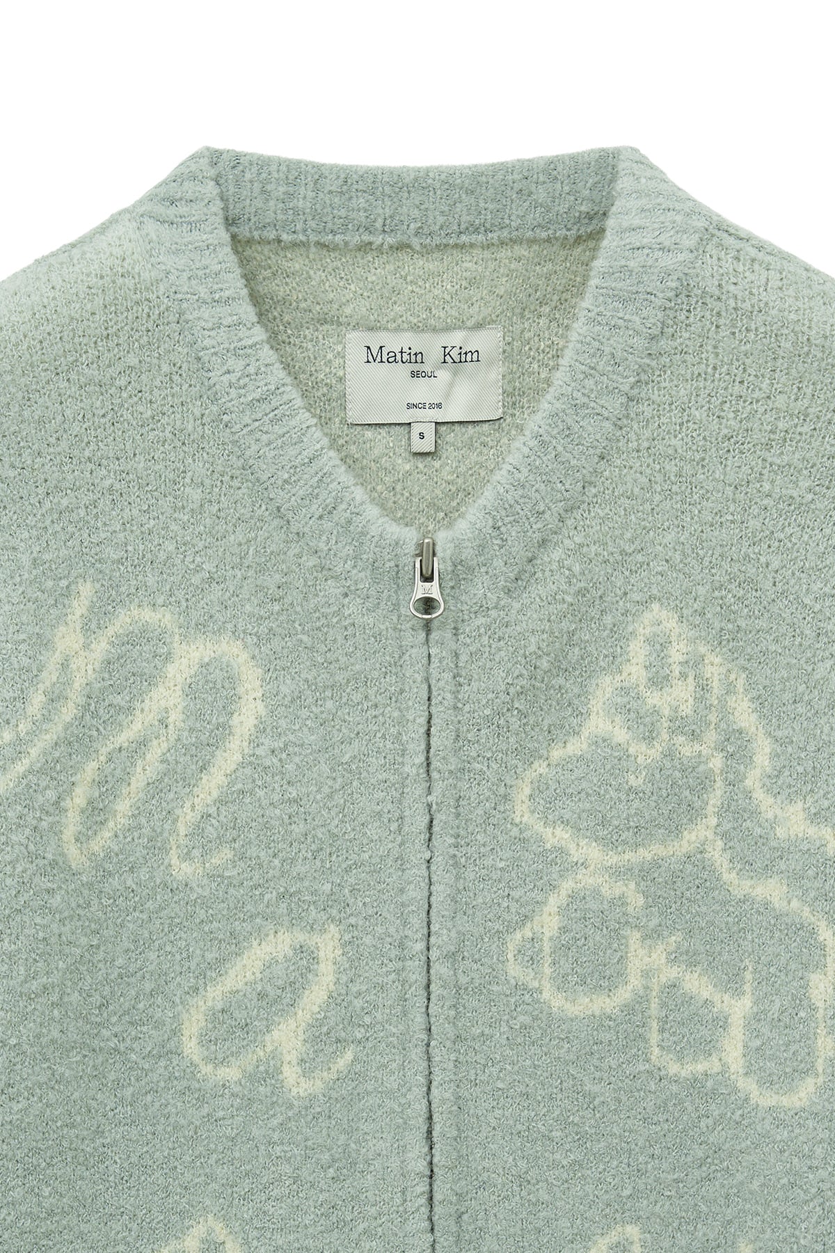 Matin Kim - Matin Poni Coni Knit Zip Up (Mint) product image 4 | TRAB K-Fashion Australia