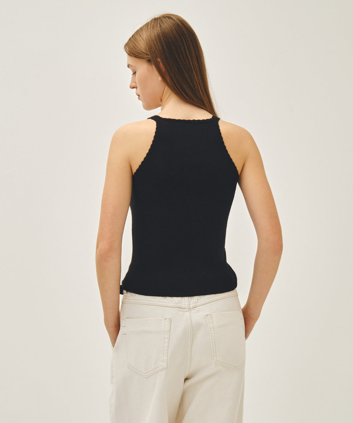 Marithe & Francois Girbaud - Lace Point Knit Vest (Black) product image 3 | TRAB K-Fashion Australia