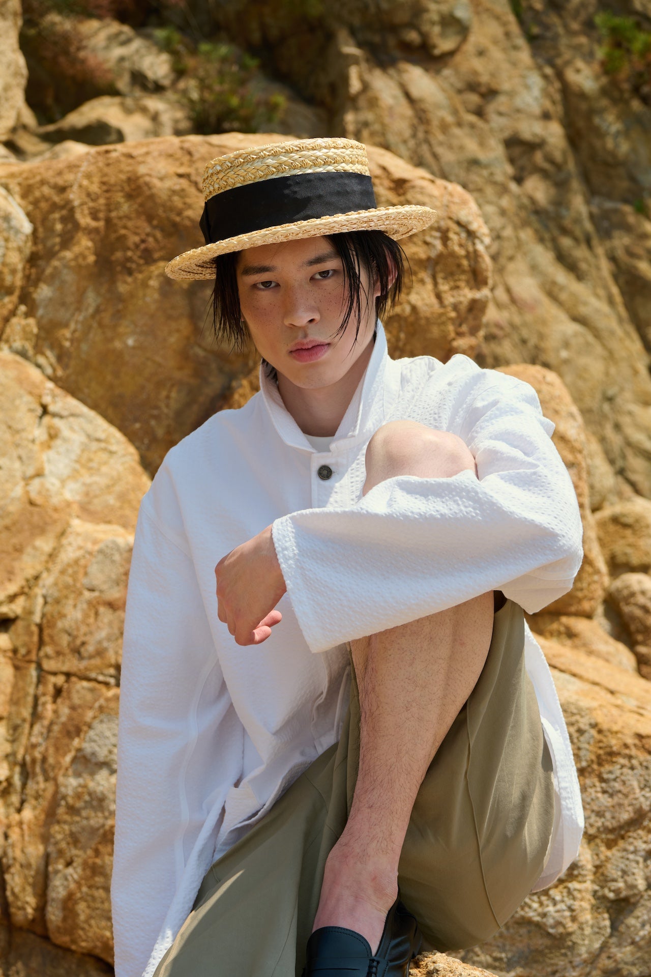 STU - Seersucker Jacket (White) product image 4 | TRAB K-Fashion Australia