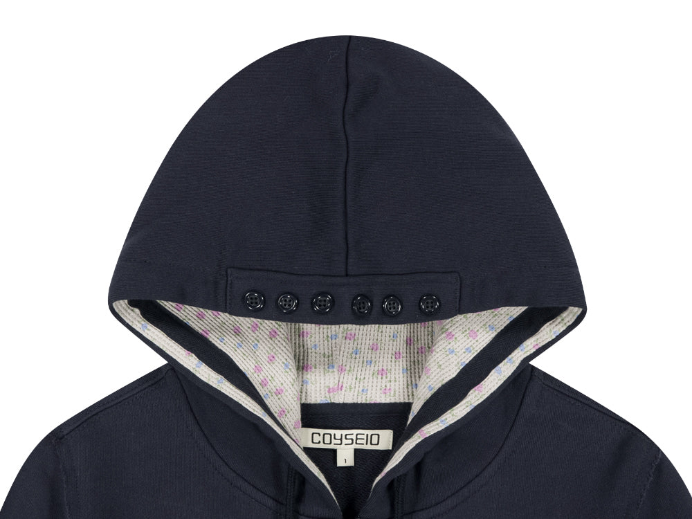 Coyseio - Flower Point Zip-Up Hoodie (Navy) product image 13 | TRAB K-Fashion Australia