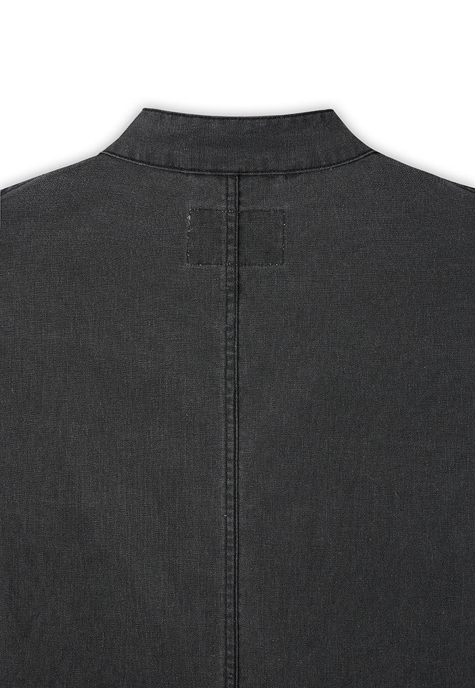 Art if acts - Linen Oriental Band Collar Jacket (Black) product image 10 | TRAB K-Fashion Australia