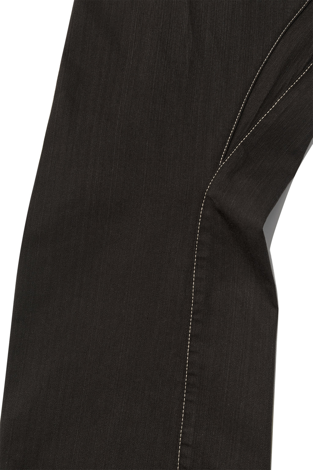 Matin Kim - Waist Buckle Curved Twill Denim Pants (Charcoal) product image 6 | TRAB K-Fashion Australia