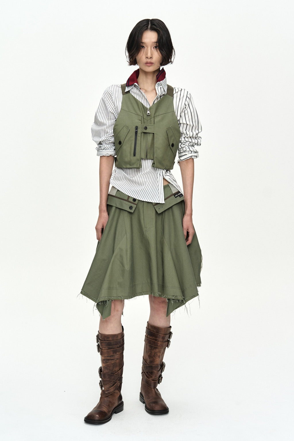 Andersson Bell - 'some Might Say' Utility Vest (Khaki) product image 1 | TRAB K-Fashion Australia