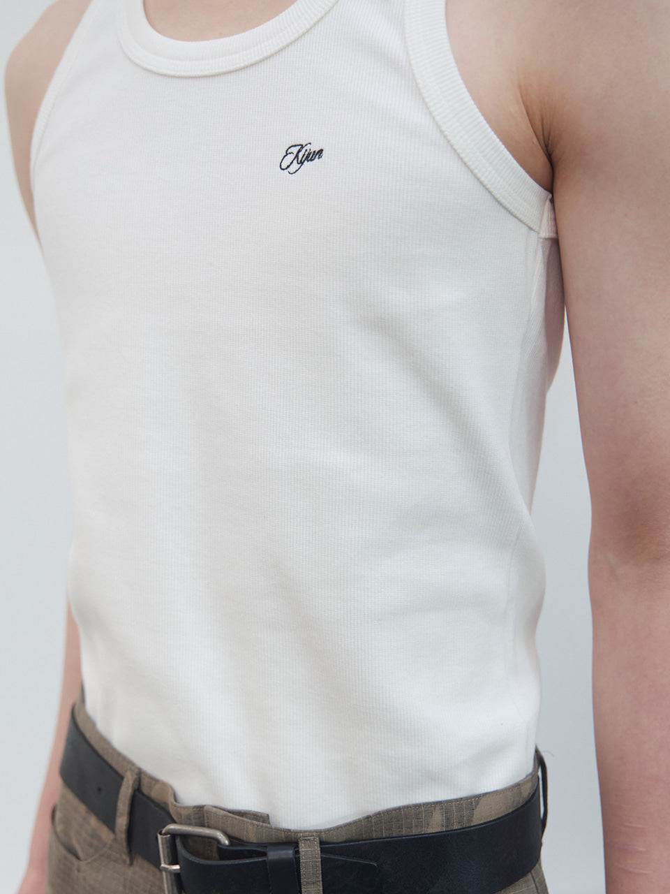 Kijun - Armour Fit Tank Top (Off-White) product image 2 | TRAB K-Fashion Australia