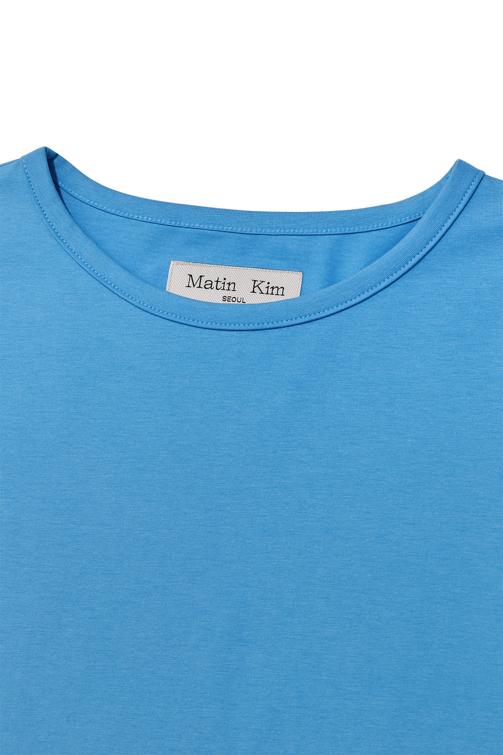 Matin Kim - Slit Button Point Crop Top (Blue) product image 3 | TRAB K-Fashion Australia