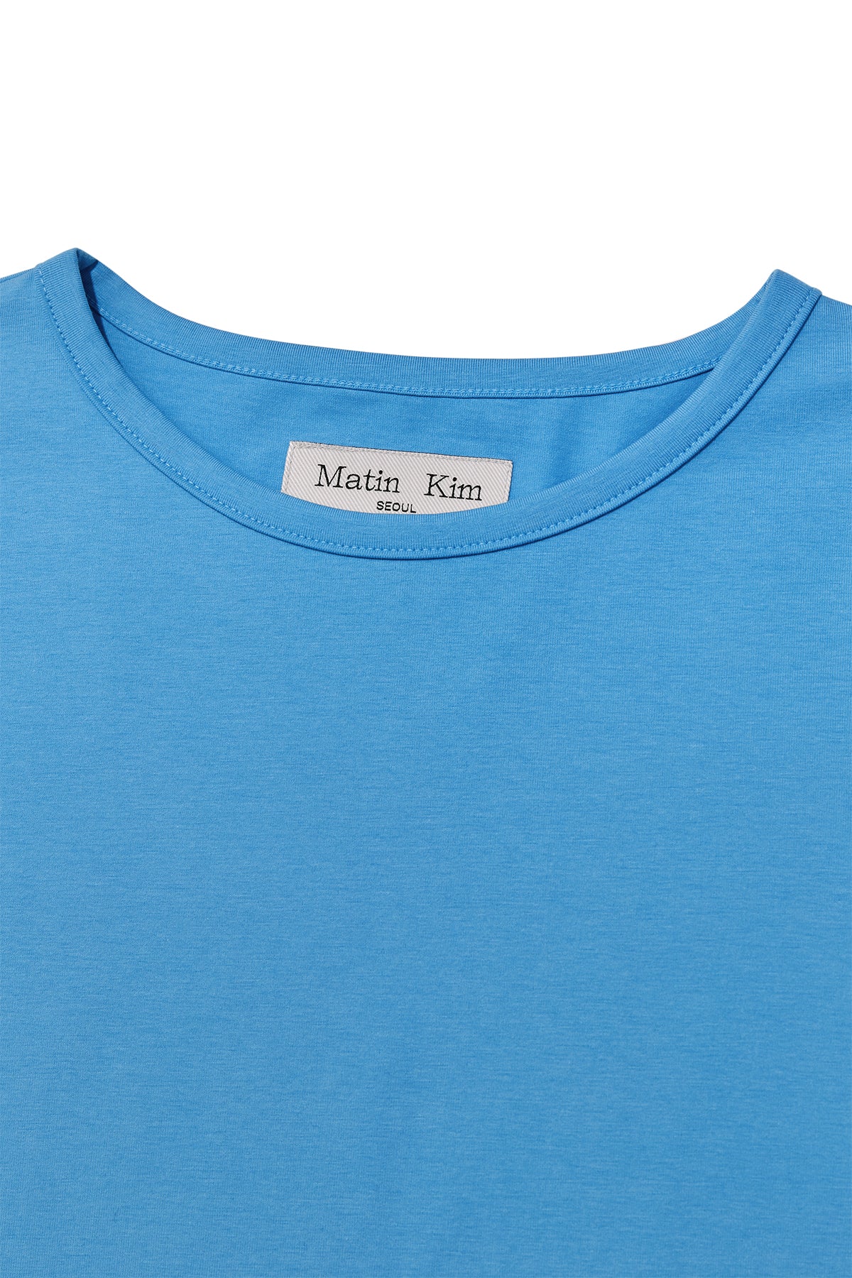 Matin Kim - Slit Button Point Crop Top (Blue) product image 3 | TRAB K-Fashion Australia
