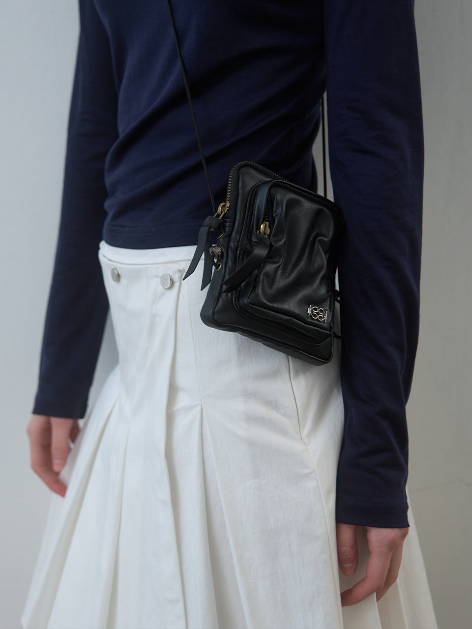 Kijun - Pleated Wrap Skirt (Off-White) product image 8 | TRAB K-Fashion Australia