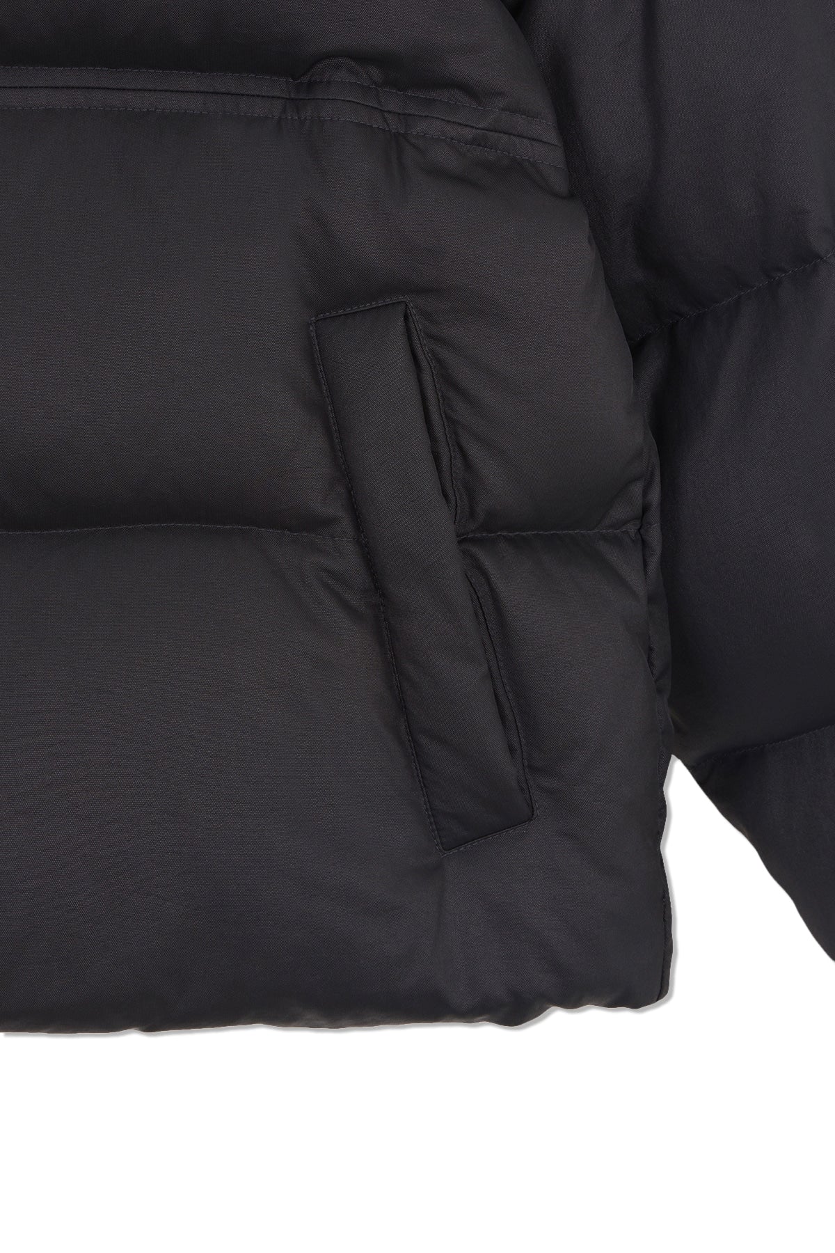 Matin Kim - Logo Applique Glossy Down Jumper (Charcoal) product image 4 | TRAB K-Fashion Australia