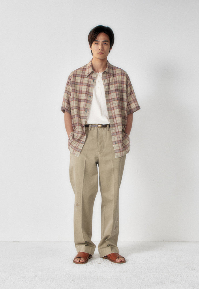 Art if acts - Vintage Check Half Shirt (Jade) product image 3 | TRAB K-Fashion Australia