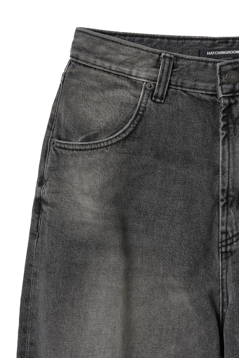 Hatchingroom - Flare Button Jeans Washed (Black) product image 4 | TRAB K-Fashion Australia