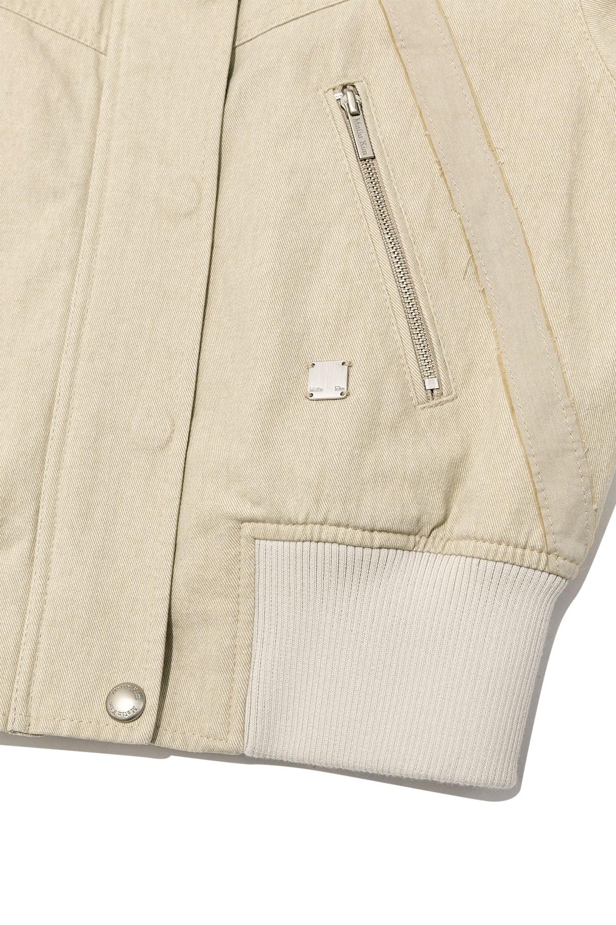 Matin Kim - Color Mixed Slim Bomber Jumper (Beige) product image 4 | TRAB K-Fashion Australia