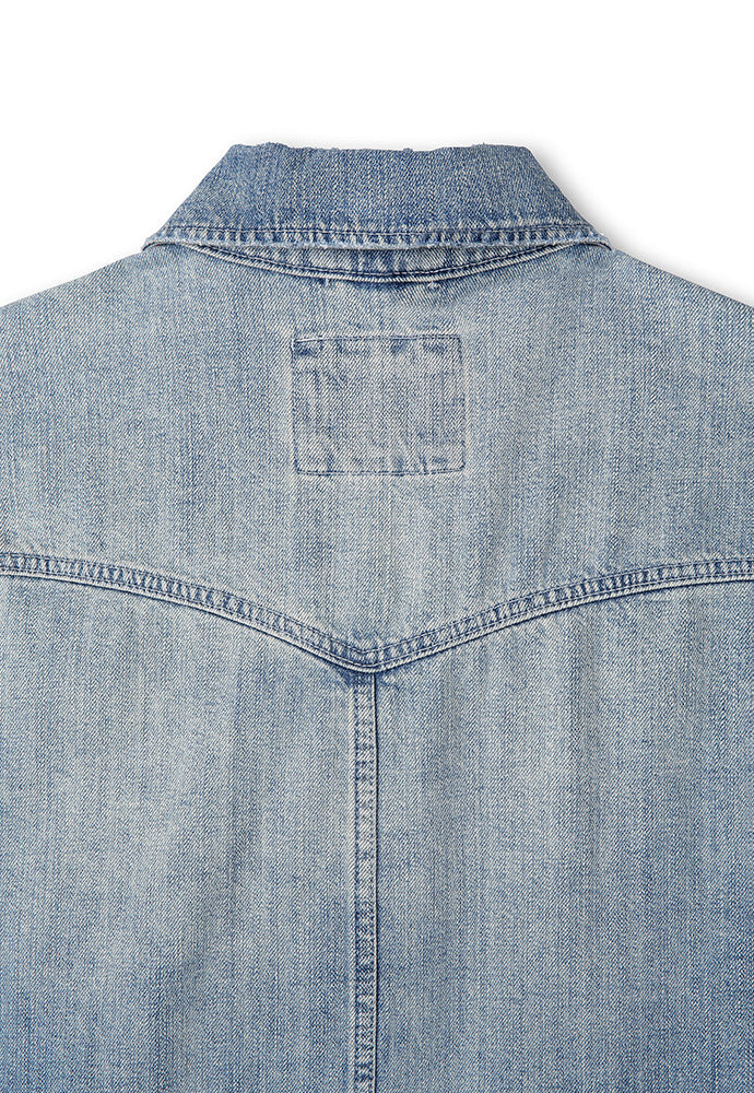 Art if acts - Denim Western Coverall Jacket (Light Indigo) product image 9 | TRAB K-Fashion Australia