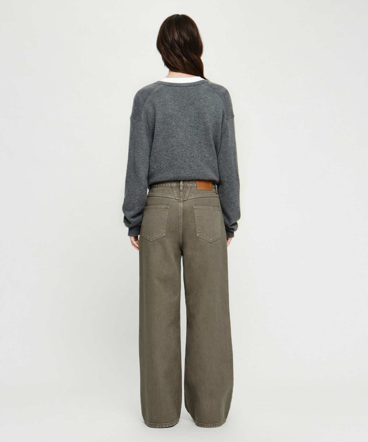 Marithe & Francois Girbaud - Two Tuck Wide Denim Pants (Brown) product image 6 | TRAB K-Fashion Australia