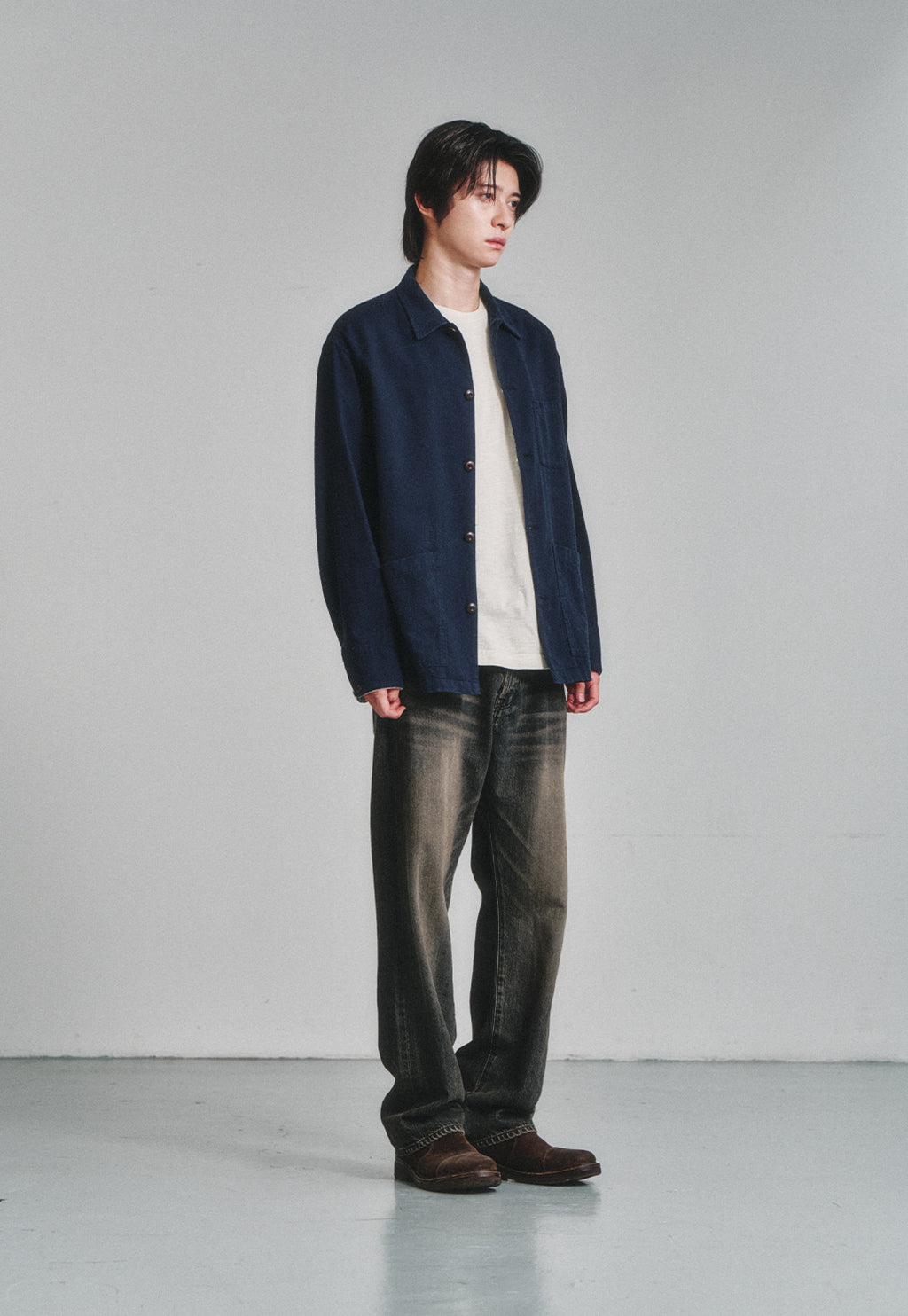 Art if acts - SILK NEP Work Jacket_Japanese Fabric (Deep Navy) product image 3 | TRAB K-Fashion Australia