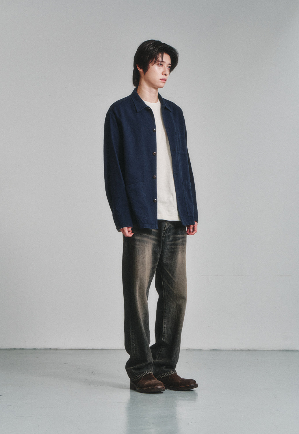 Art if acts - SILK NEP Work Jacket_Japanese Fabric (Deep Navy) product image 3 | TRAB K-Fashion Australia