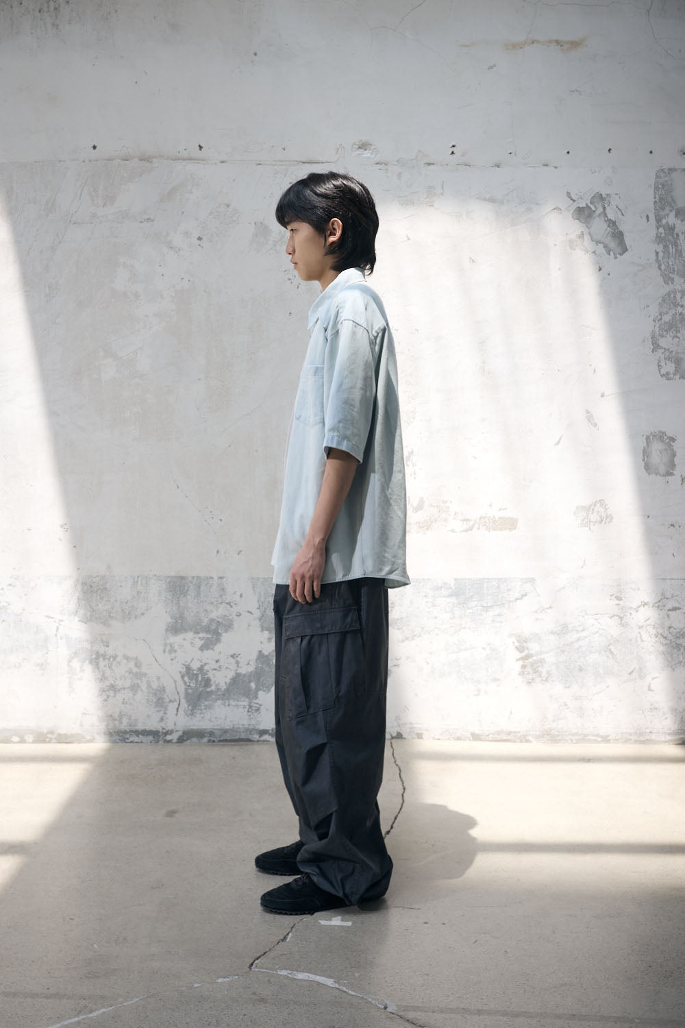 Hatchingroom - Vented Shirt Denim Washed (Blue) product image 7 | TRAB K-Fashion Australia