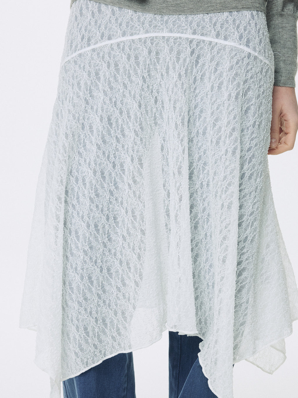 Tonywack - Lace Draped Skirt (Off White) product image 8 | TRAB K-Fashion Australia
