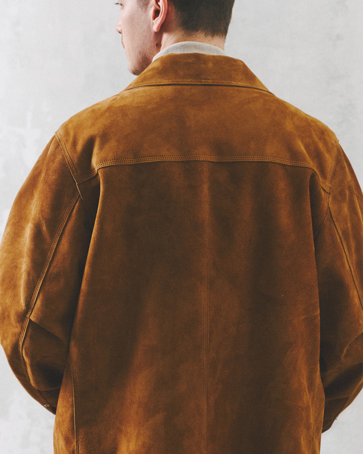 Eastlogue - Railman Work Leather Jacket (Beige Suede) product image 6 | TRAB K-Fashion Australia