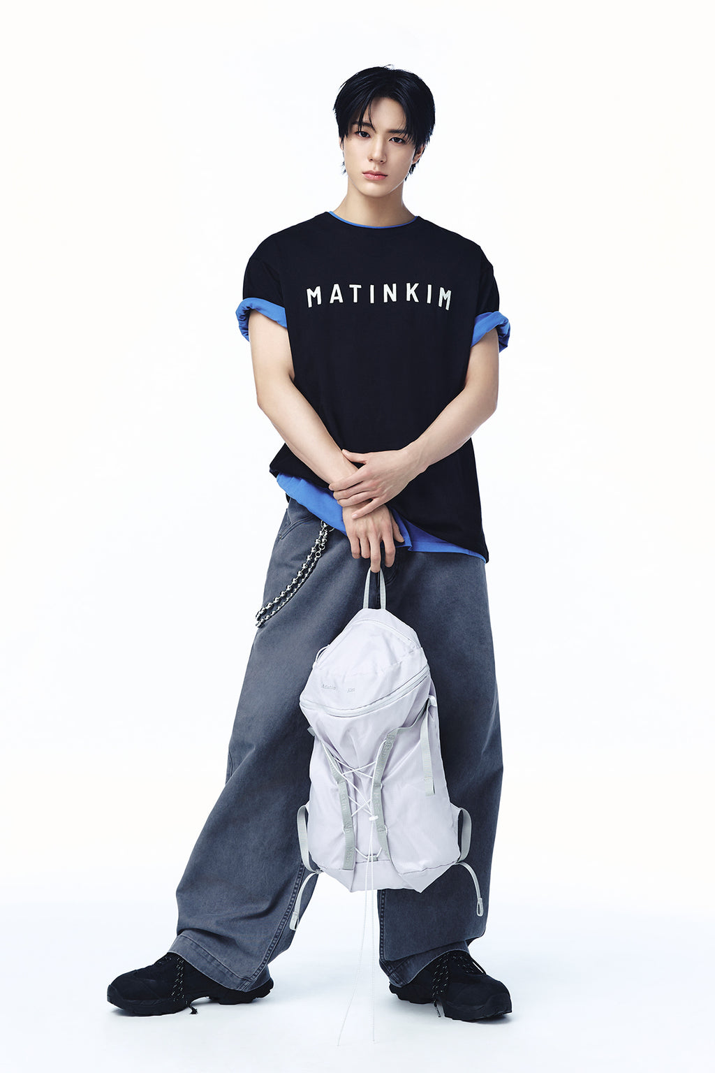 Matin Kim - Matin Airy Rover Backpack (Grey) product image 1 | TRAB K-Fashion Australia