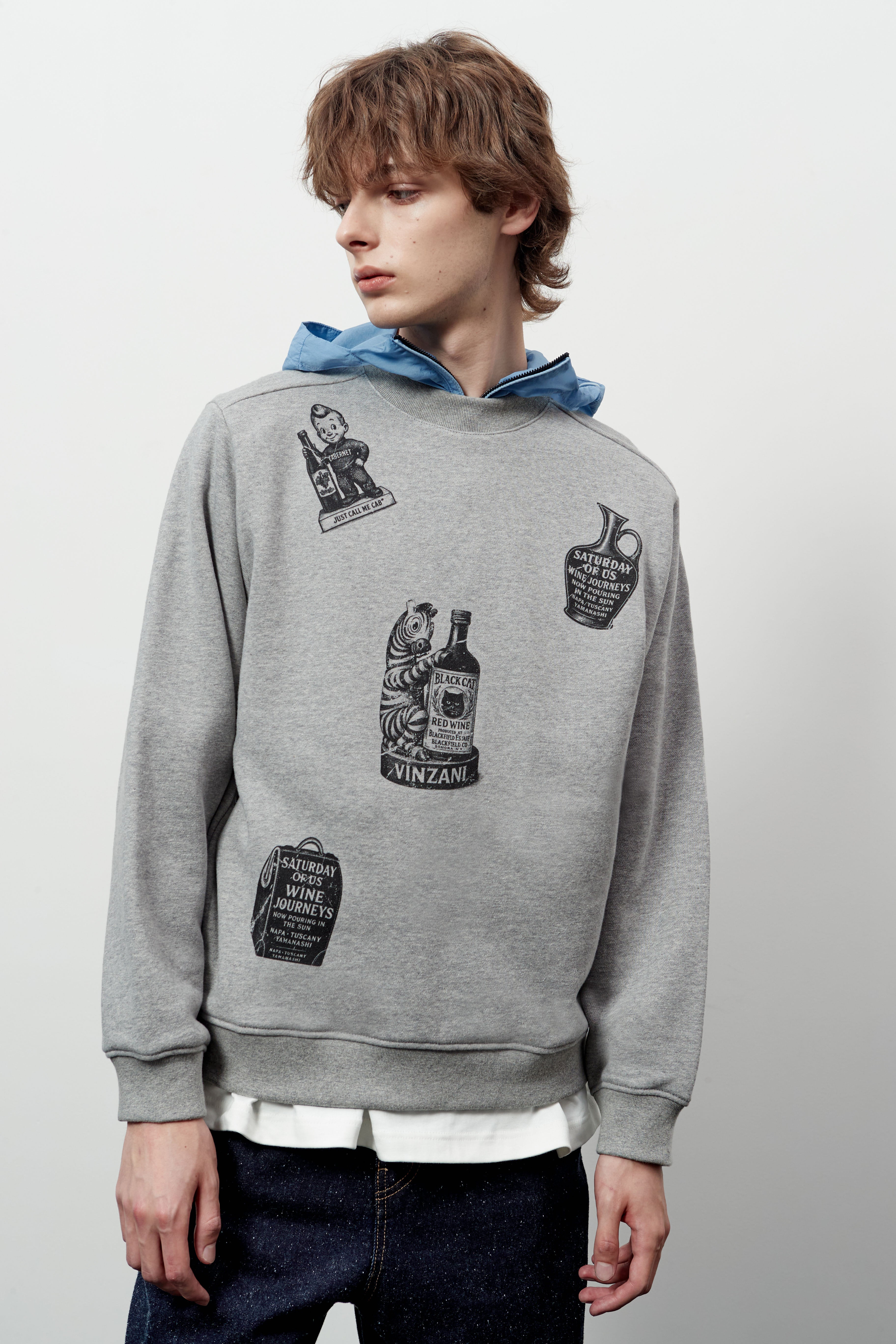 Stu - Printing Sweatshirt Melange (Grey) product image 13 | TRAB K-Fashion Australia